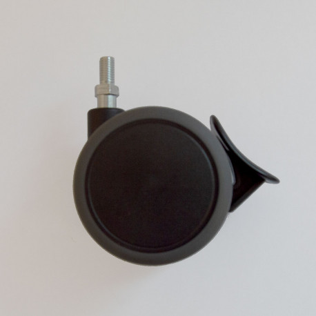Pied Roulette noir avec frein